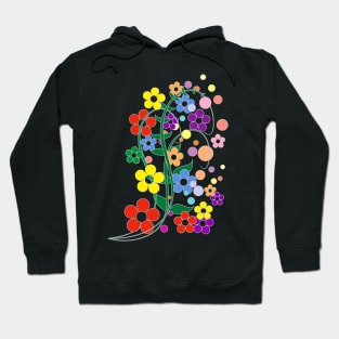 Flowers in spring colors. Hoodie